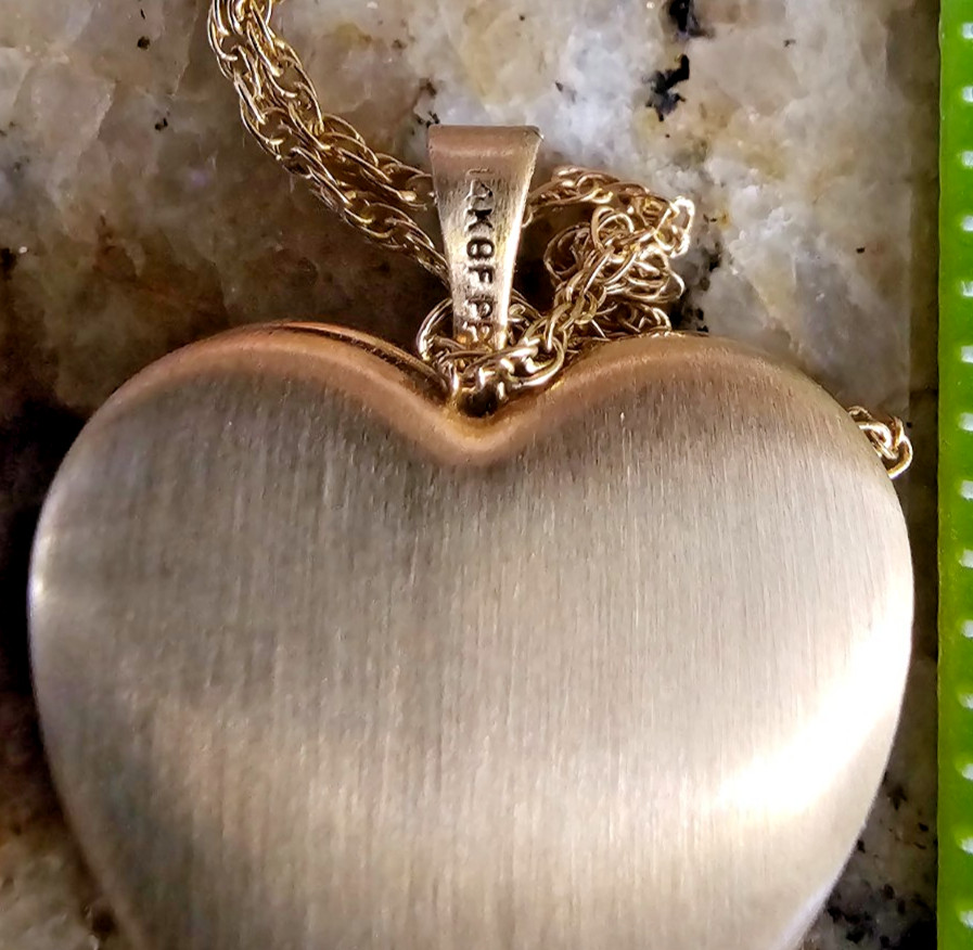 Princess pride 14kgf satin finish 2 photo locket w/ chain USA sunflowers GTL2021