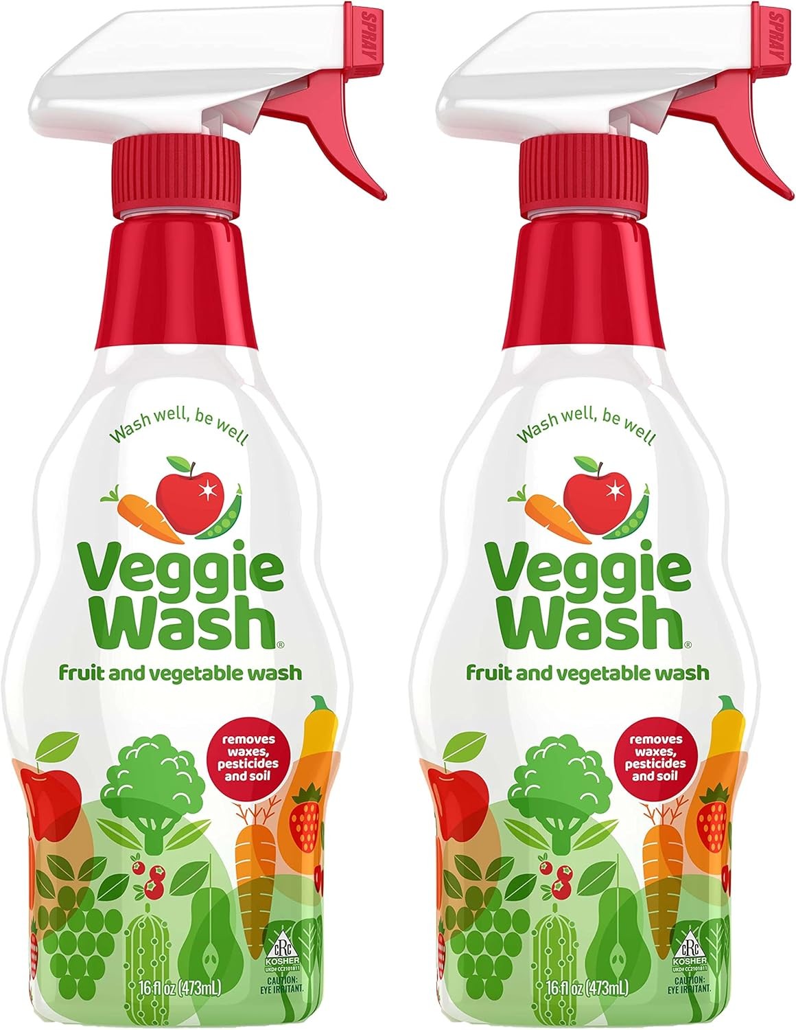 Veggie Wash Fruit & Vegetable Wash, Produce and 16 Fl Oz (Pack of 2)