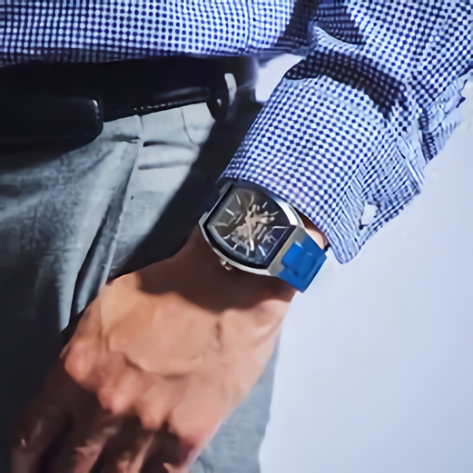 Bulova Maquina 98A318 Automatic Blue Skeleton Dial Stainless Steel Men’s Watch