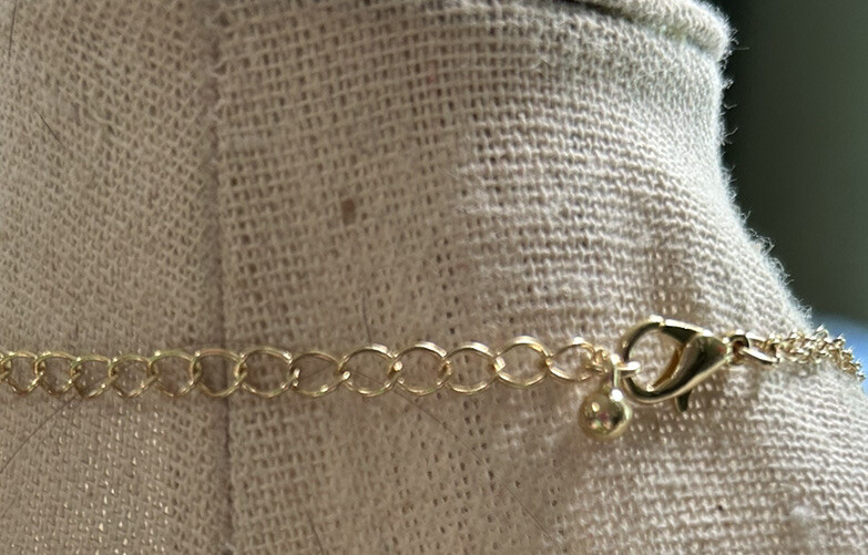 Unbranded Gold Tone Double Stranded Cancer Necklace 18 To 20 Inch Chain