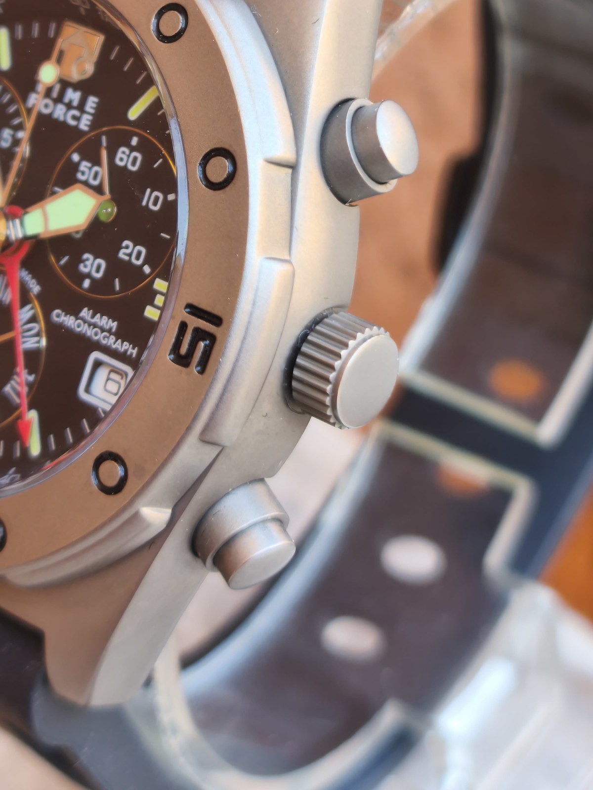 Time Force Titanium Alarm Chronograph 6811 Swiss Quartz Watch