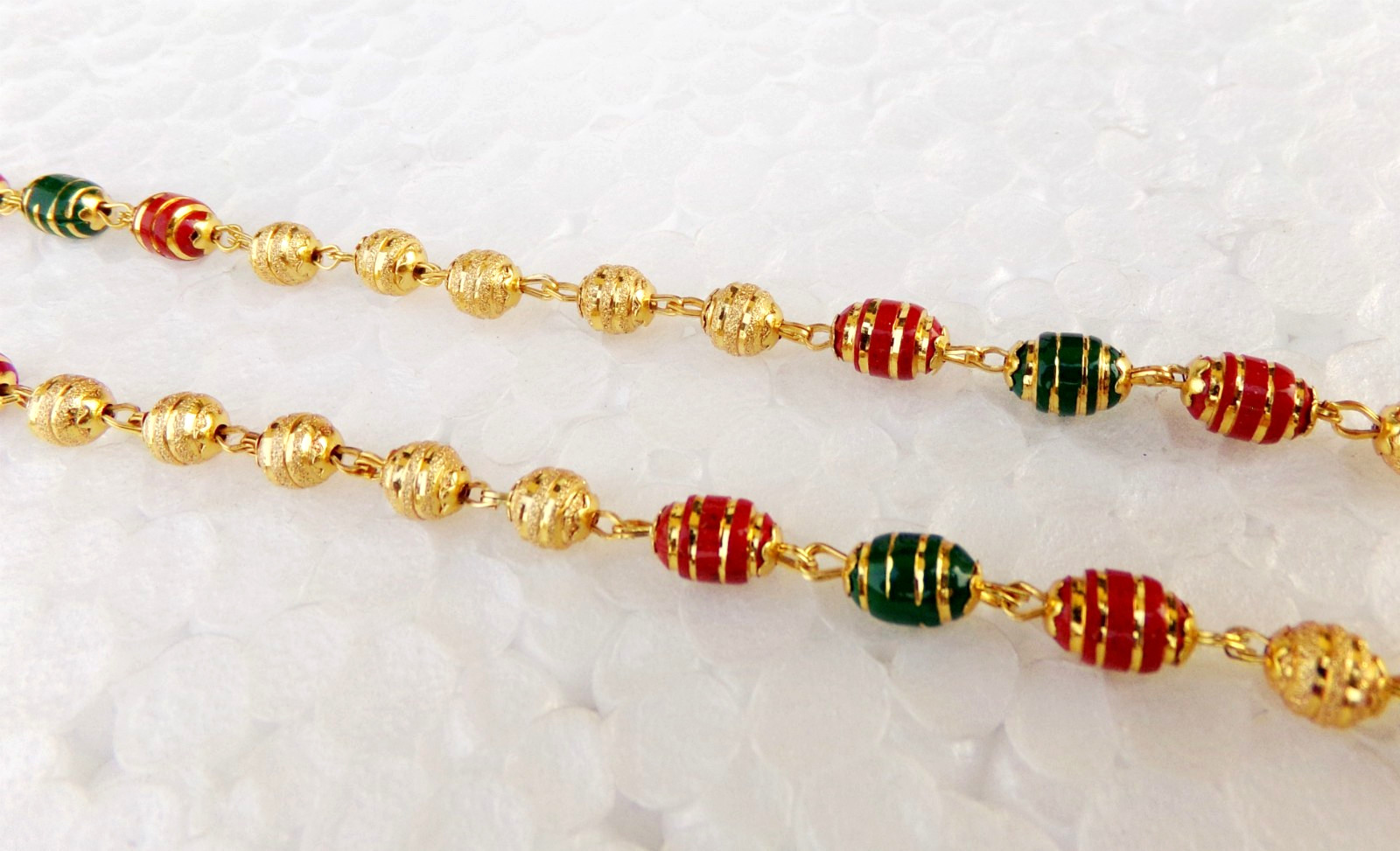 Indian Fashion Jewelry Ethnic Gold Plated Long Necklace Light Chain Mala 24″ pp8