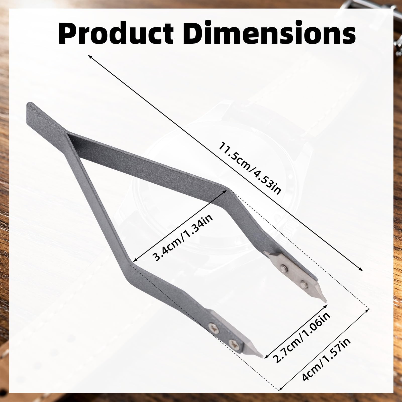 Spring Bar Tweezers for Strap & Band – Aluminum Alloy Pin Removal Tool with S…