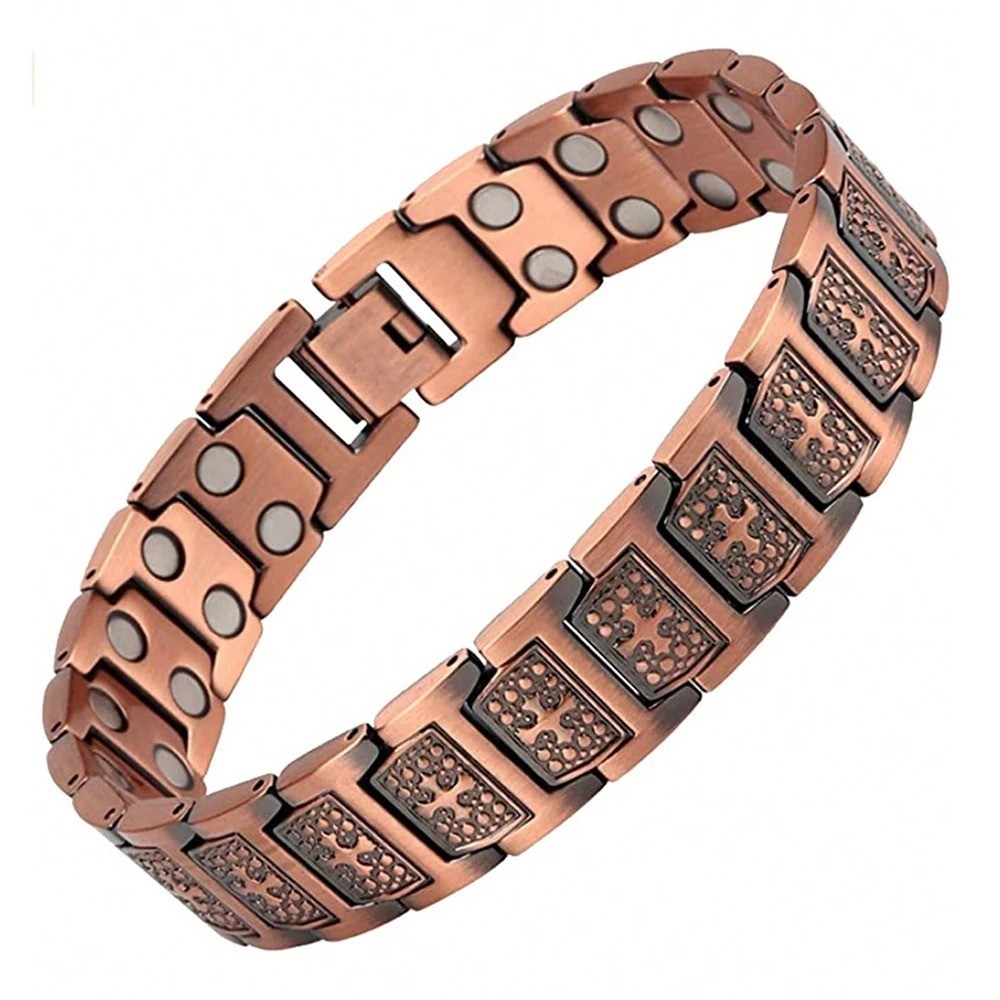 3X Ultra Strength Magnetic Copper Bracelet Vintage Copper Men’s Therapy Energy