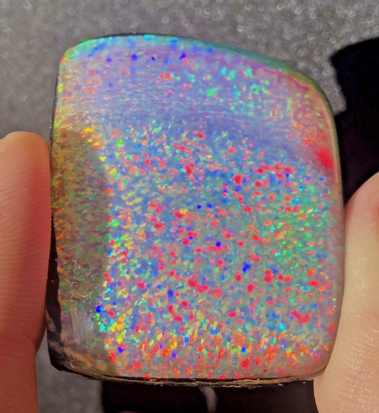 OPAL TRIPLET AMAZING LARGE CABOCHON BRIGHT COLOR PLAY 110 CARATS or 22 GRAMS