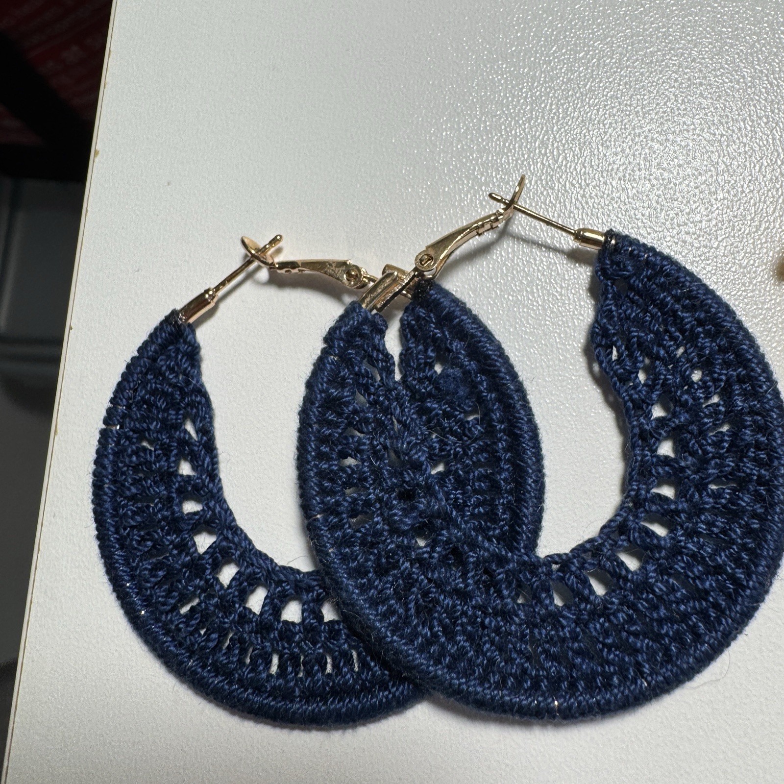 Authentic Hand-Crochet Earrings Lot 4 Pairs Made in Mexico Artisan Boho flower