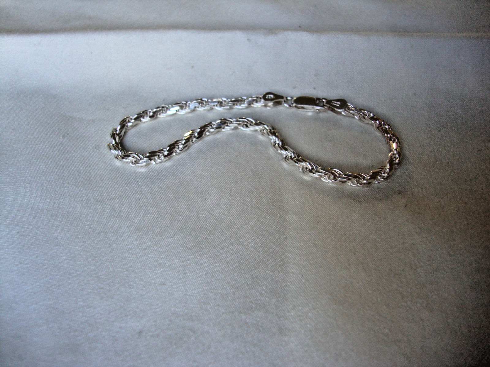 VTG FINE ITALIAN STERLING SILVER STAMPED 925 3MM WIDE WHEAT CHAIN 7.75″ BRACELET
