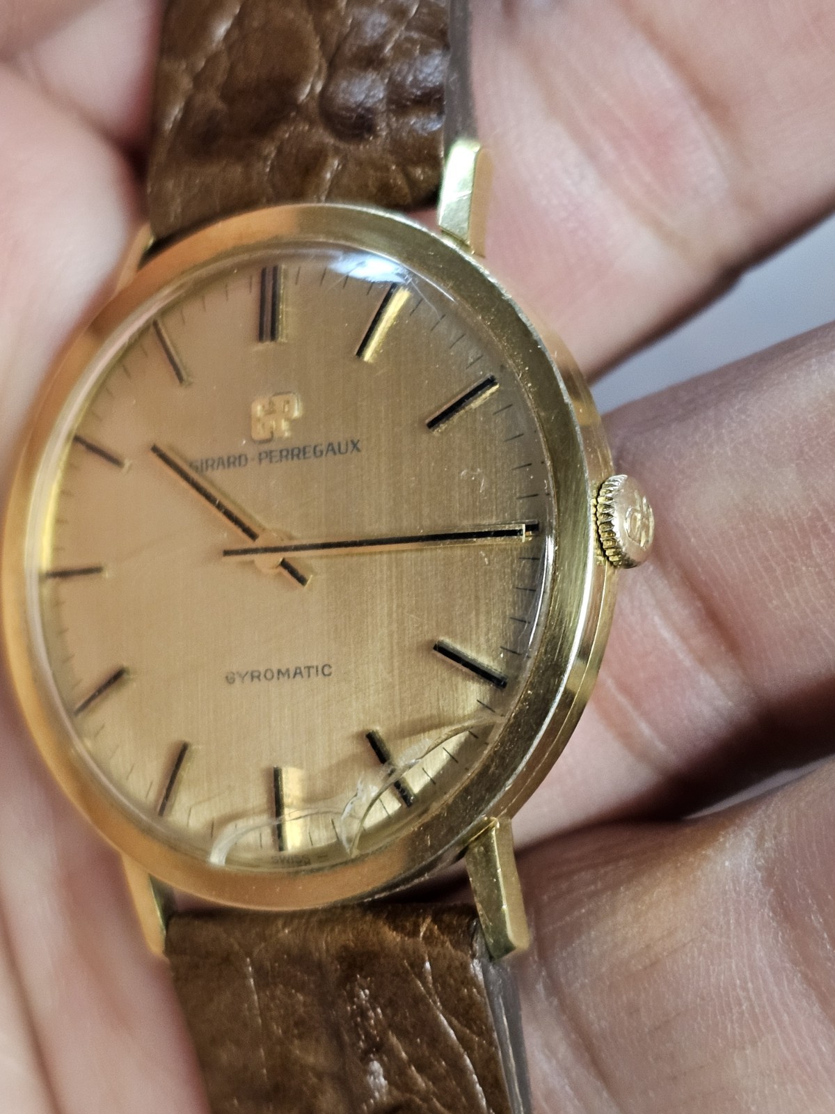 Vintage Girard Perregaux Gyromatic Gold Filled Watch 35mm