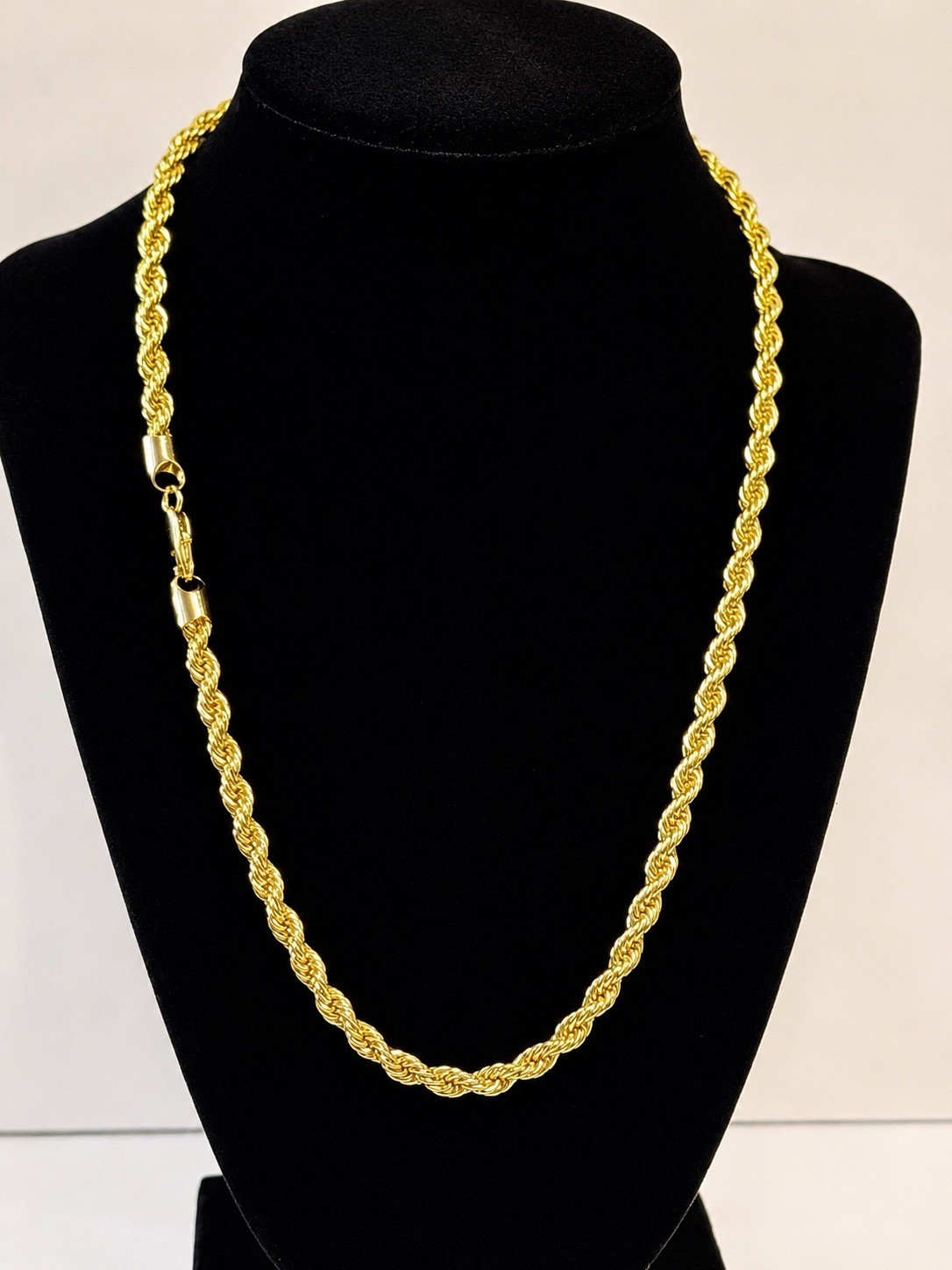 14k (STAMPED) Gold Filled/Plated Rope Chain ~ 20” ~ 4mm ~ 30.0 grams ~ NEW