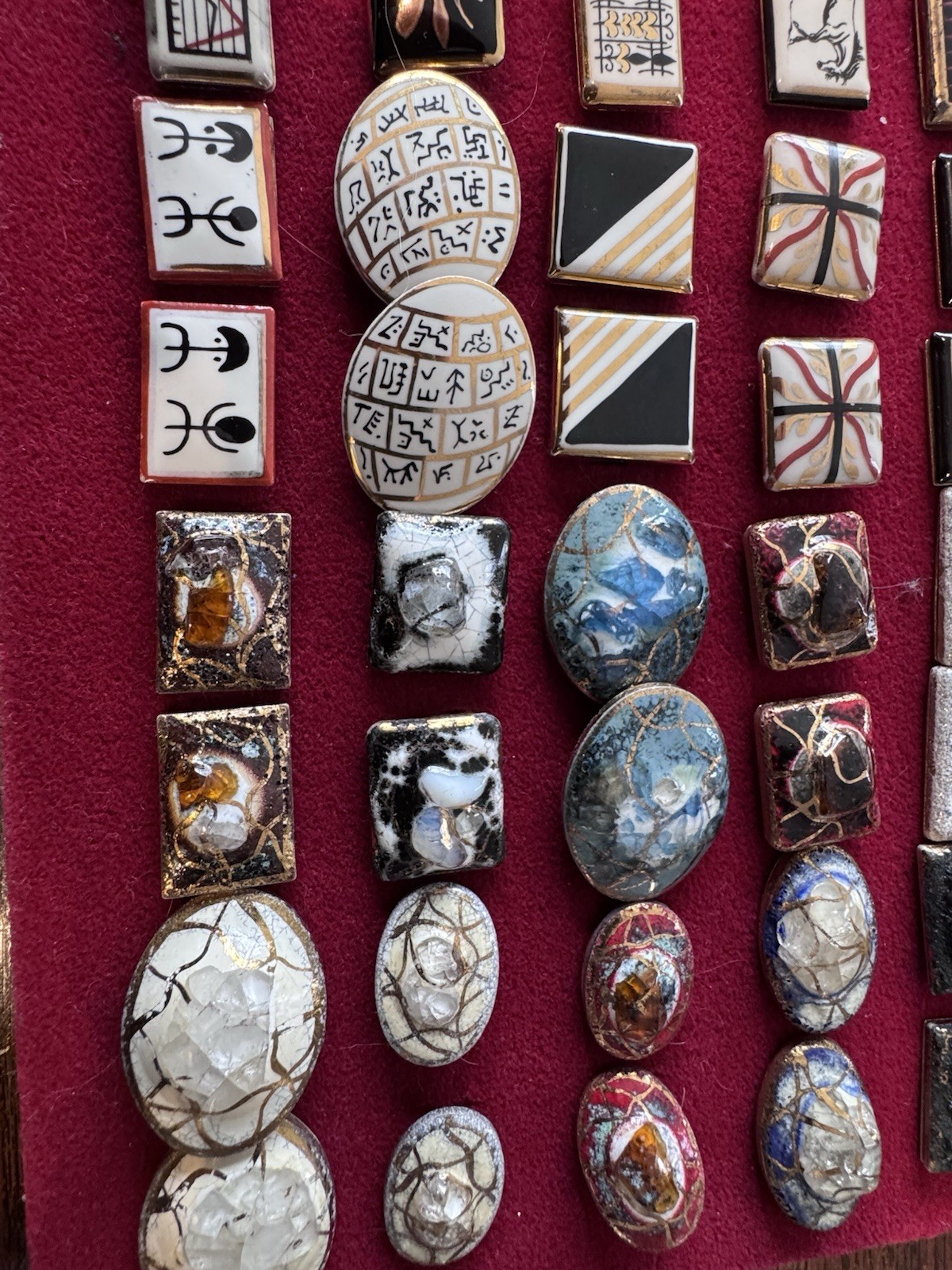 Victoria Flemming Vintage Glass Cufflinks 36 pairs!!!! some rare designs