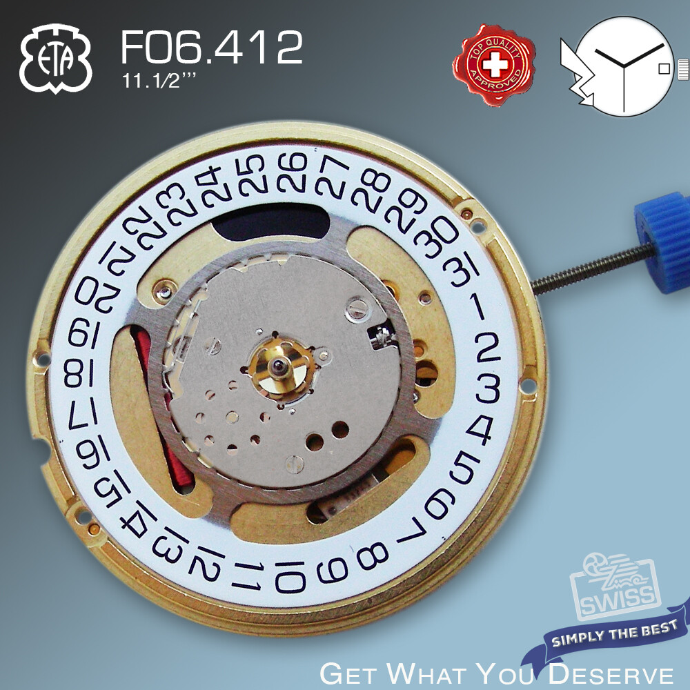 MOVEMENT ETA F06.412 QUARTZ, 11.1/2”’ SWISS MADE, NEW, INCLUDING BATTERY