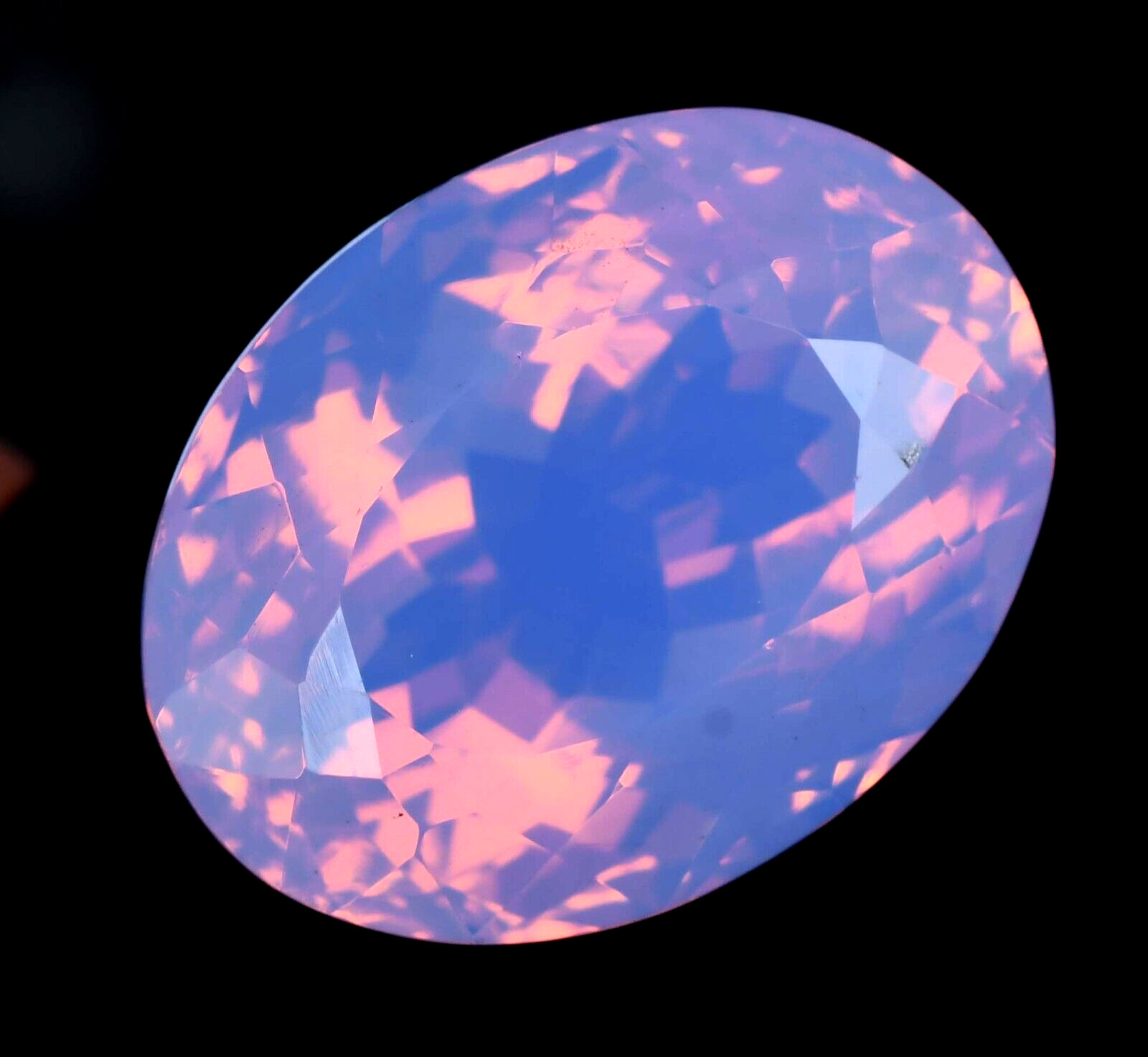 Natural Pink Opal 35.70 Ct Oval Welo Untreated Australian Certified Gemstone
