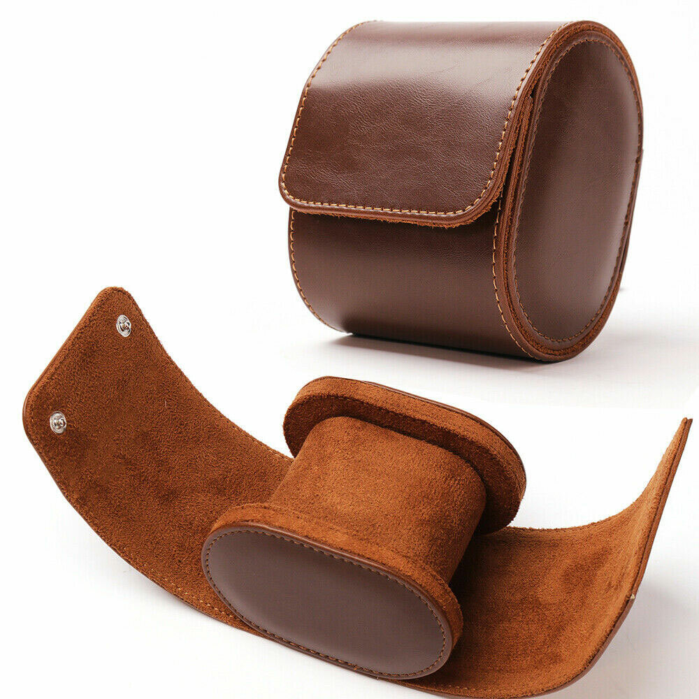 Single# Watch Roll Travel Case Leather Watch Storage Organizer Wristwatches Box