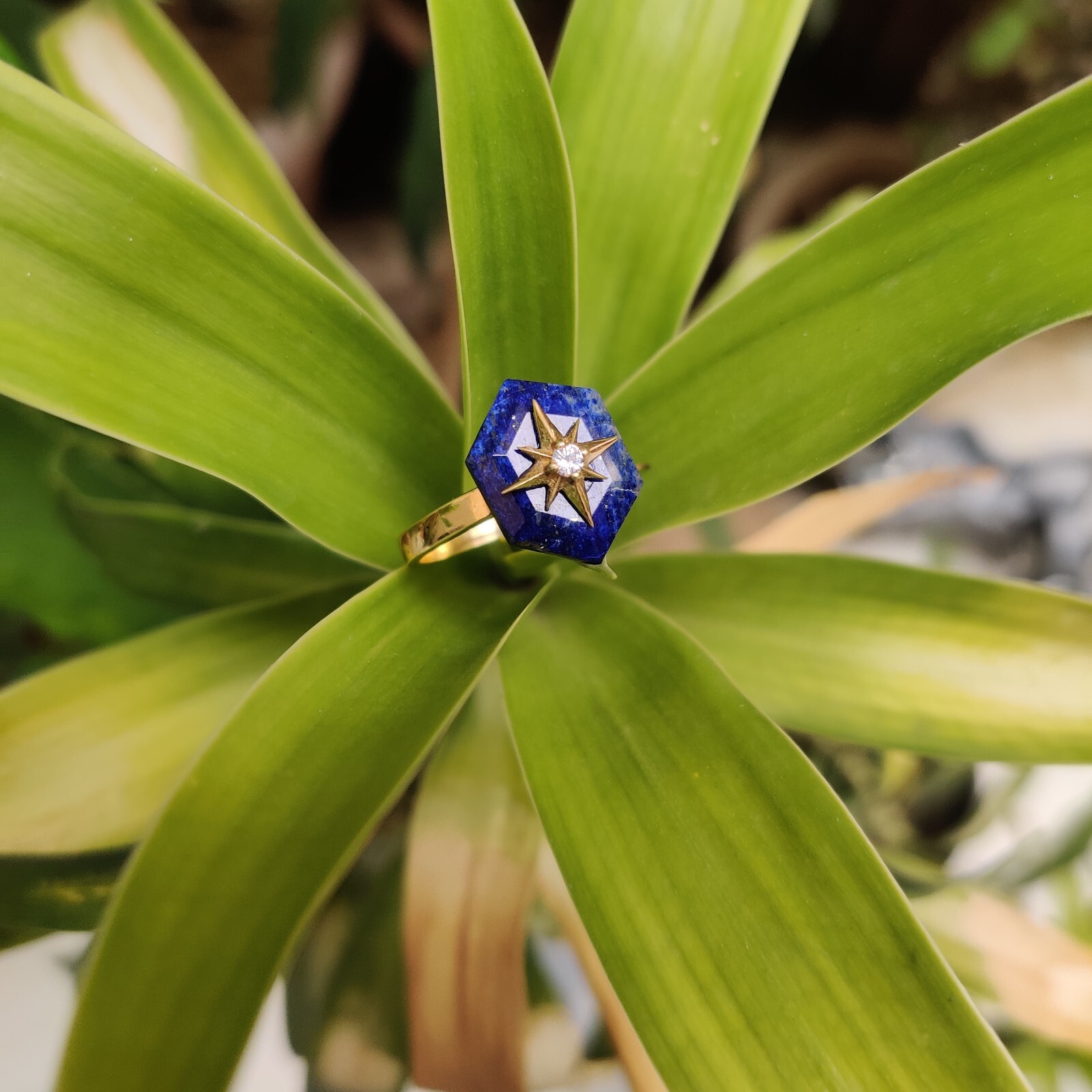 Lapis Lazuli Antique 925 silver vintage Victorian art deco handmade ring gift