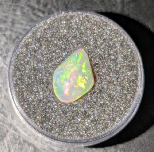 1.47 Carat Hand Polished Welo Ethiopian Opal (11.6mmX8.4mmX3.7mm)