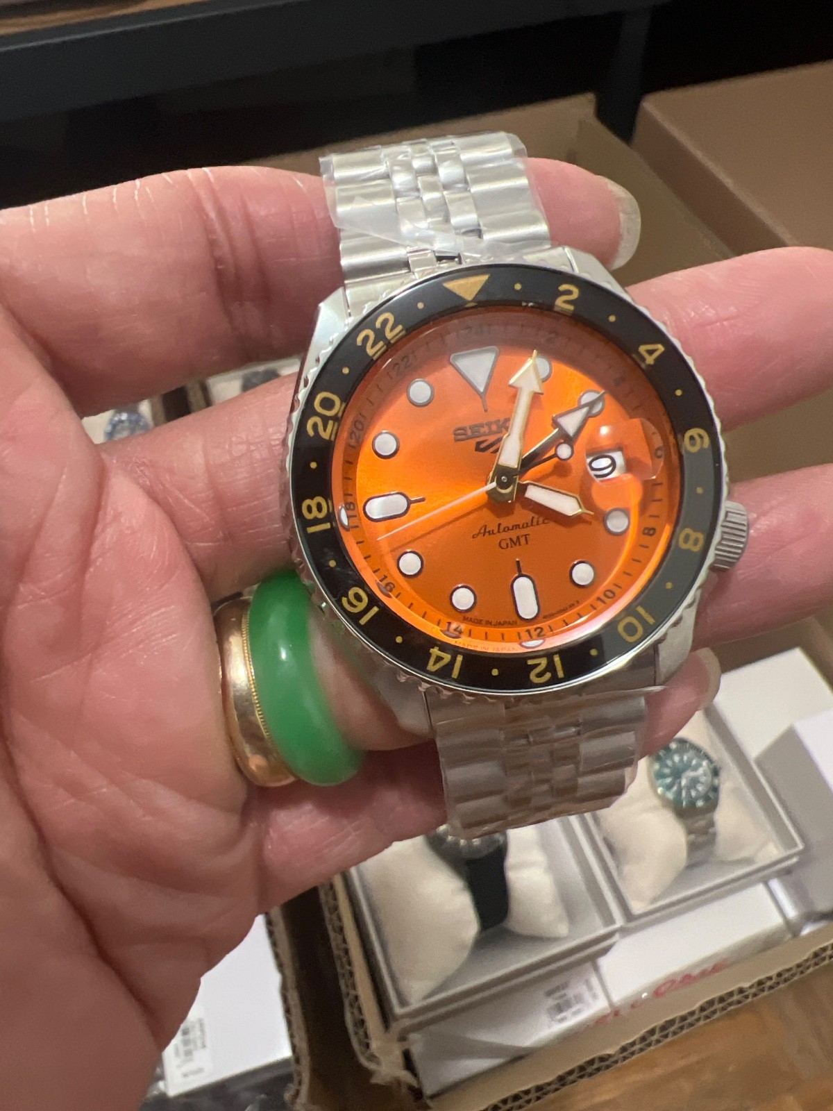 Seiko authentic ❤️5 Sports Orange Men’s Watch🔥SSK005K1