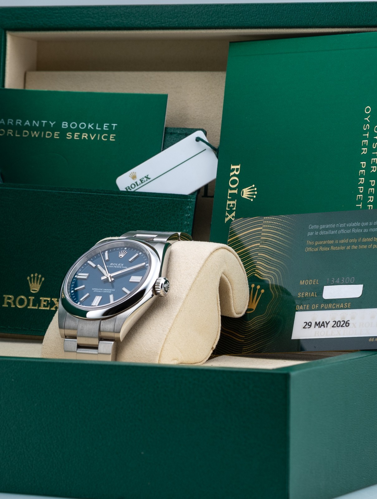 Rolex Oyster Perpetual 41 Stainless Steel w Newest ‘MED’ Blue Dial – Ref 134300