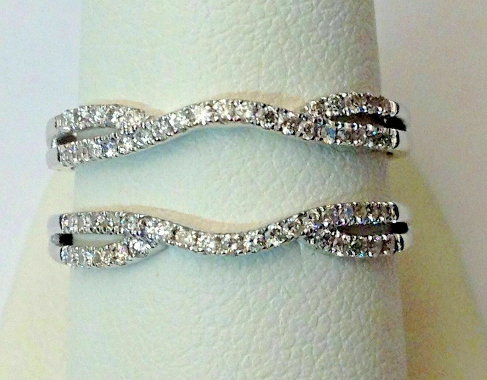3Ct Lab Created Diamond Solitaire Enhancer Engagement Ring 14k White Gold Finish