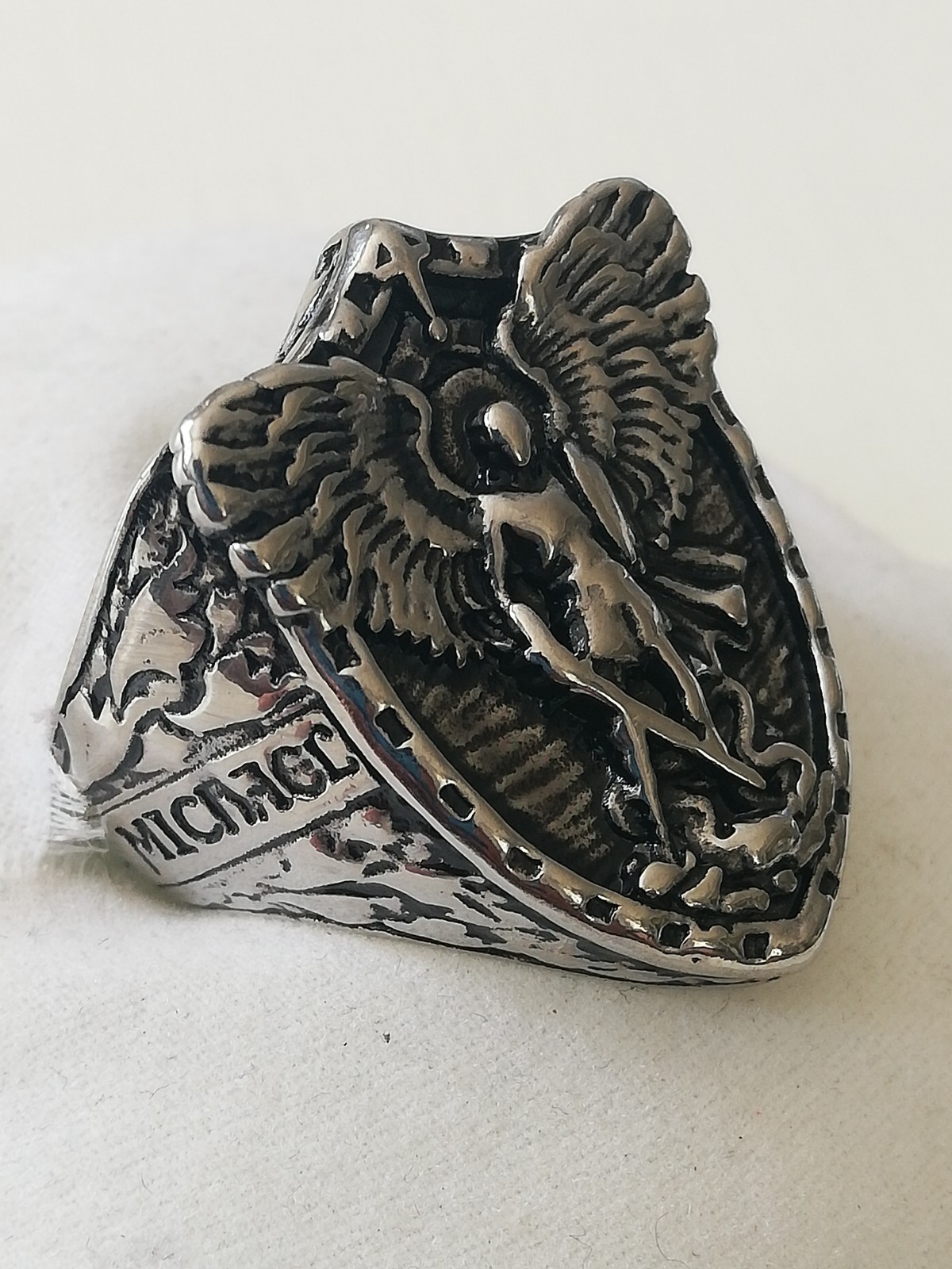 Titanium Angel Stainless Steel Size 11 Biker Gothic Ring New