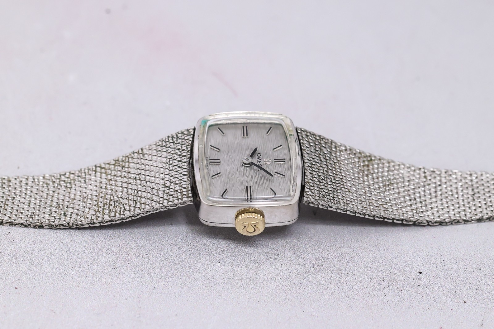 14K GF *Vintage 1971* OMEGA De Ville Cal.485 Manual Winding Linen 17J 20mm Women