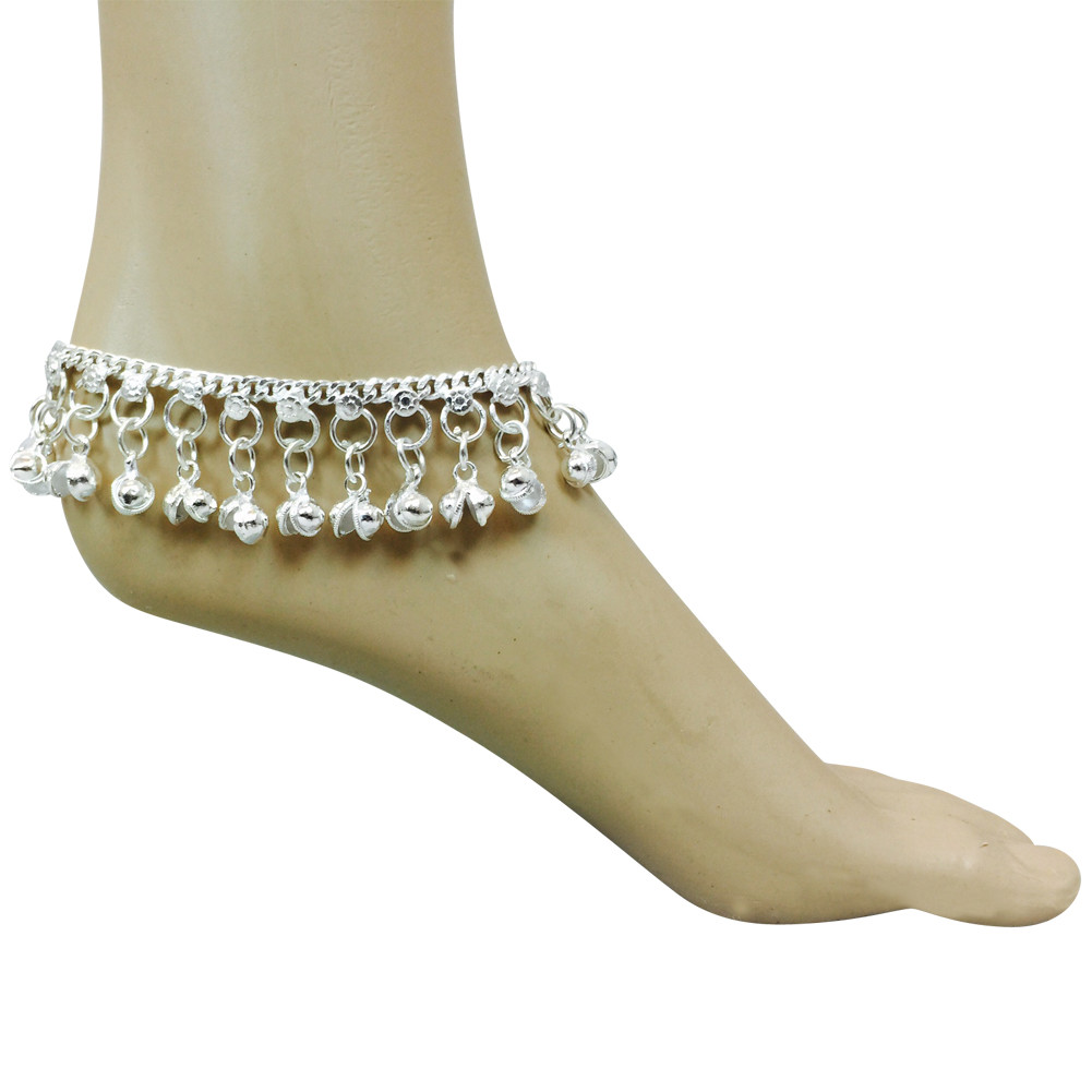 Belly Dance Anklet Silver gold Adjustable with Jingle Bells Foot Jewelry Fashion