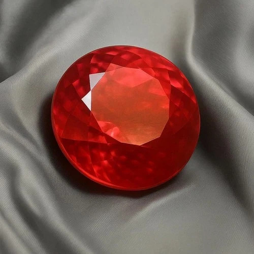 14.50 CT Natural Blood Red Painite Round Cut Certified Loose Gemstone Myanmar