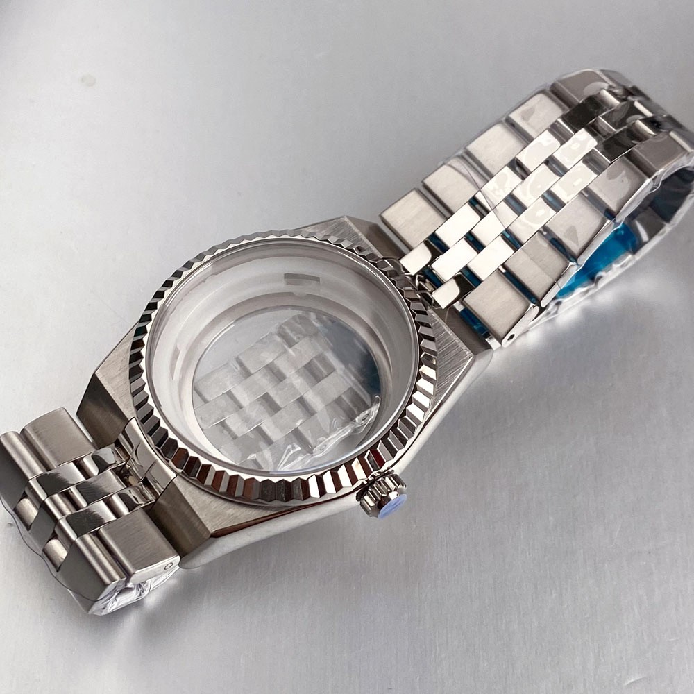 41mm Watch Case Bracelet Sapphire Fit NH35 NH36 NH38 for Land-Dweller 34mm Dial