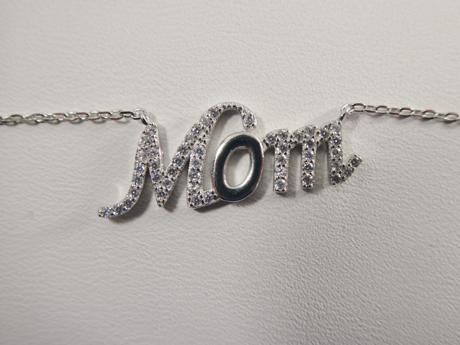 16 INCH PLUS 2 INCH EXTENTION MOM NECKLACE REAL 925 STERLING SILVER