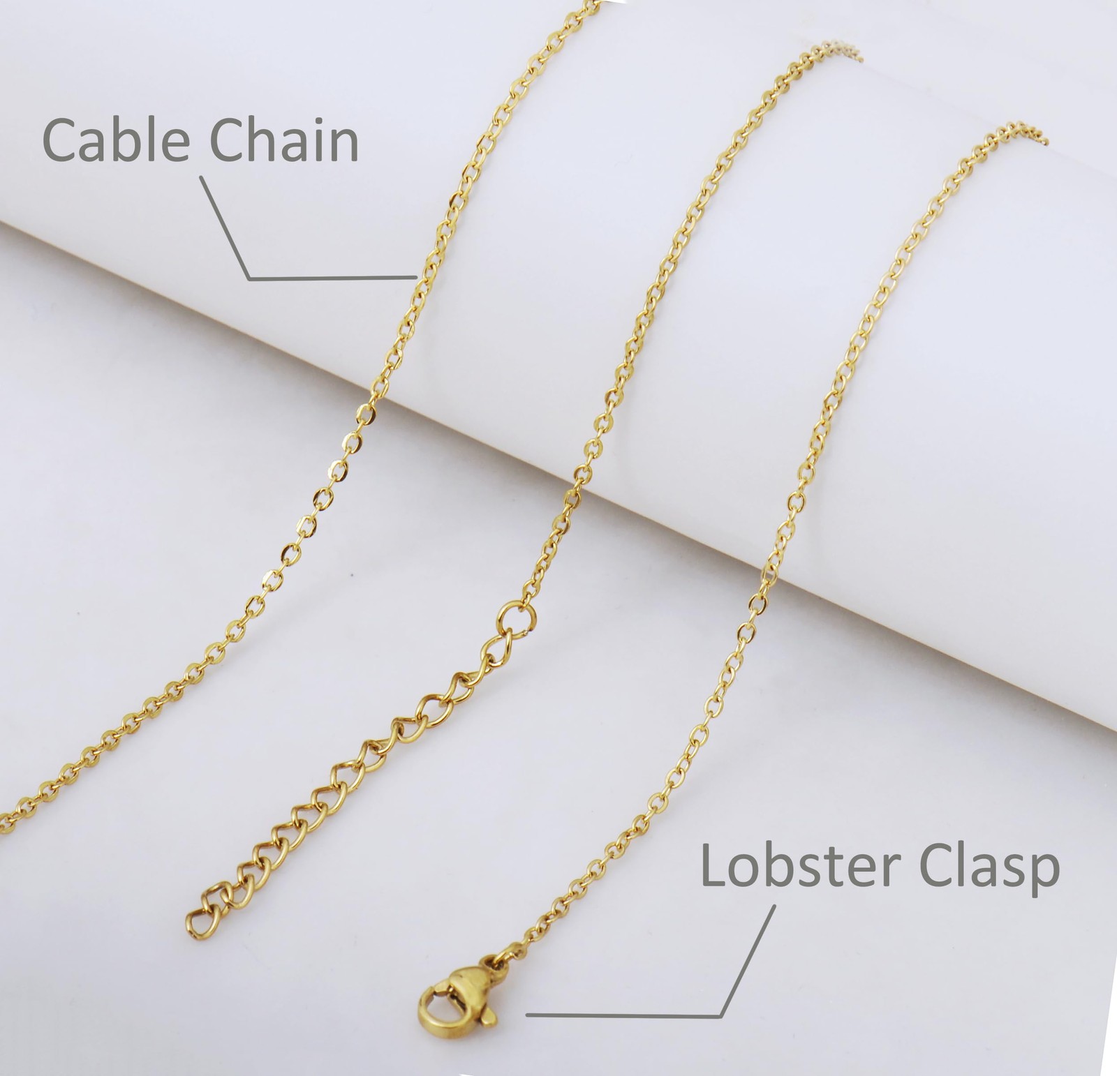 Personalized Monogram Necklace 18k Gold Plated Stainless Steel Gift for Her