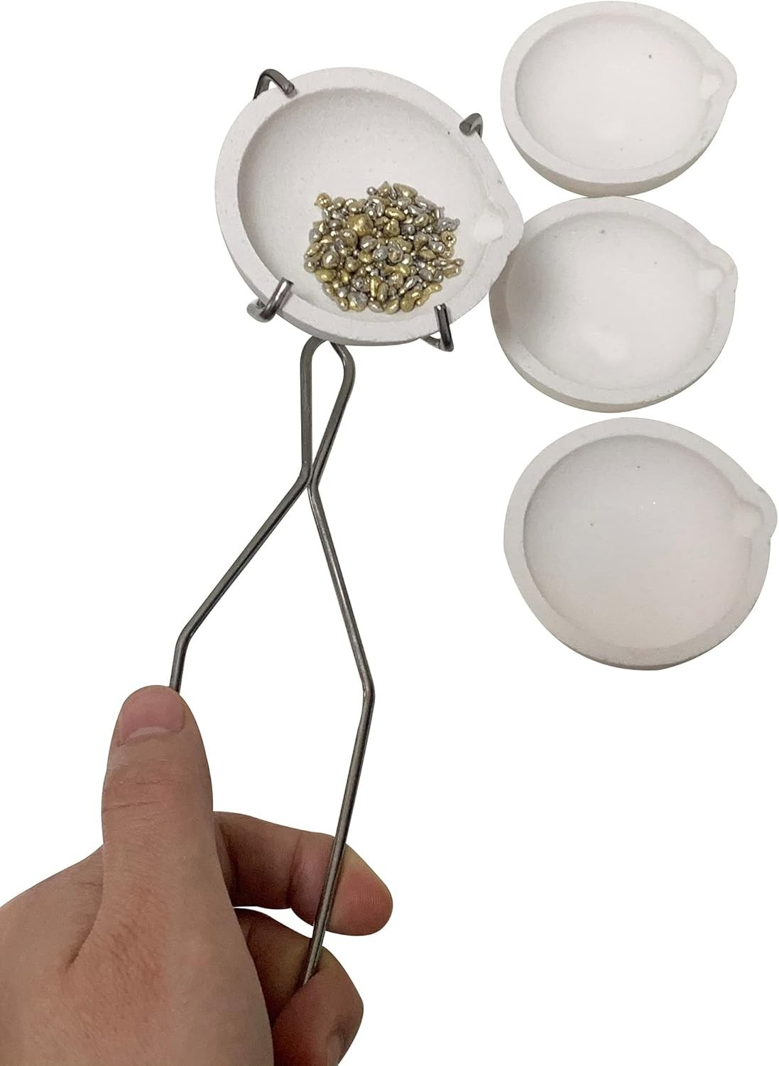 Ceramic Quartz Crucible 5 Pack 2.75 Inch Melting Dish Gold Silver Casting Refini