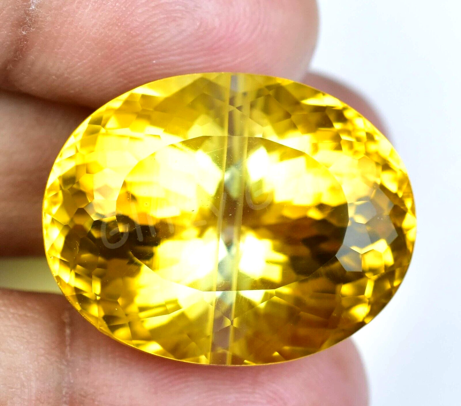 Natural Big Size Bi-Color (Yellow) Tourmaline 48.45 Ct Oval Certified Gemstone