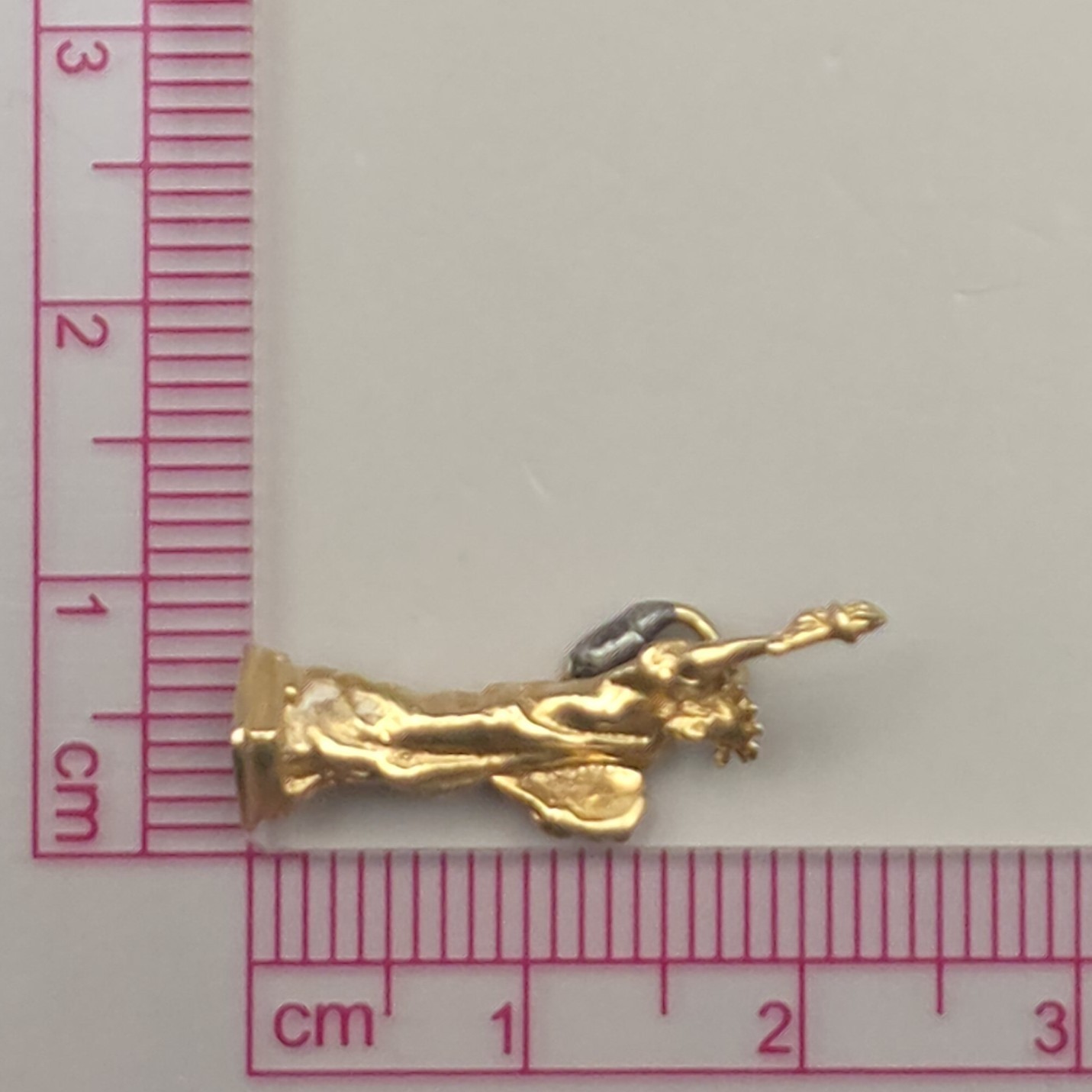 3d 14k Yellow Gold Statue Of Liberty Lady Pendant New York 1″ Charm 2 grams Vtg