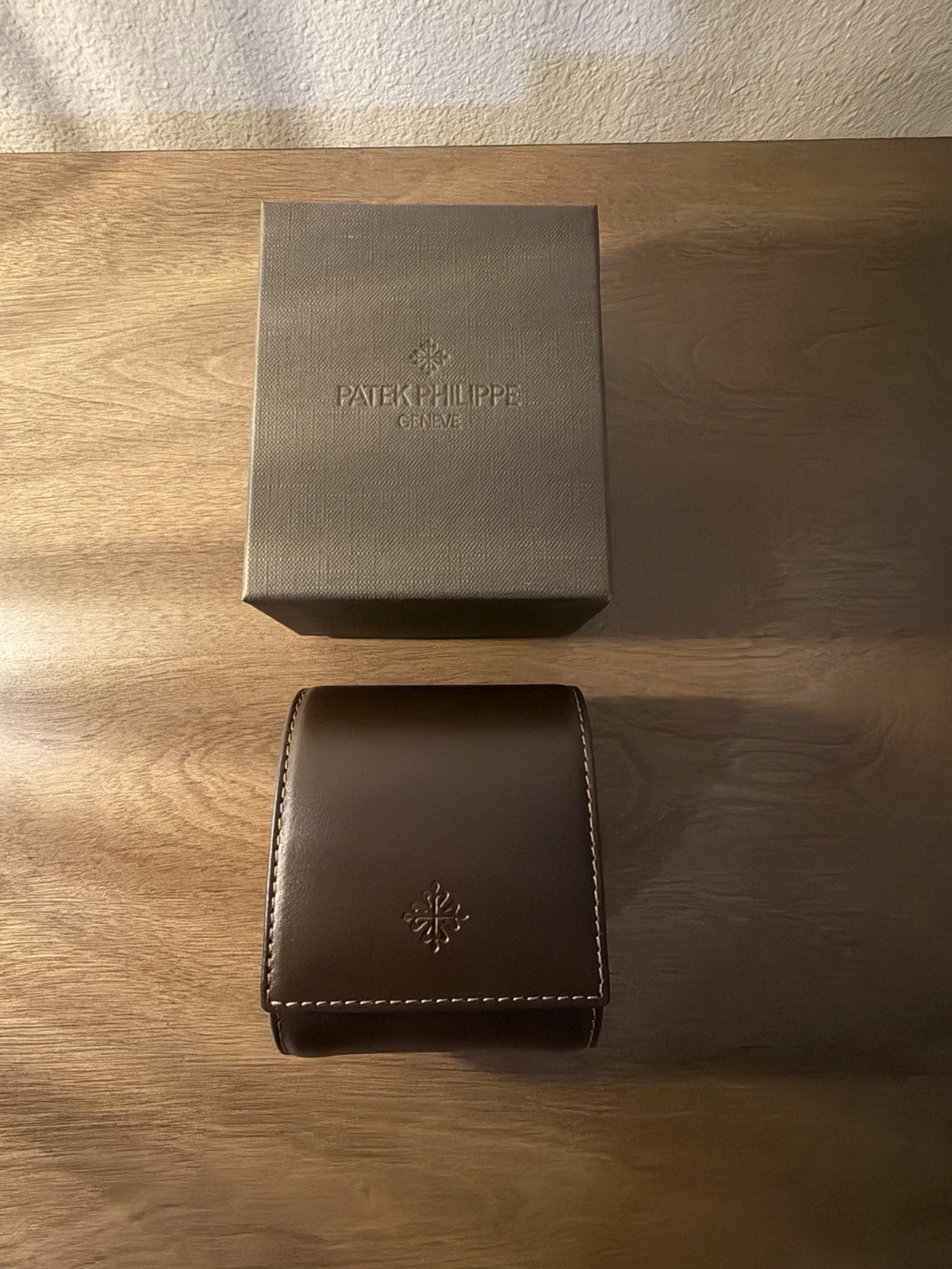 100% Authentic Patek Philippe Watch Travel Leather Case Pouch H997 Travel