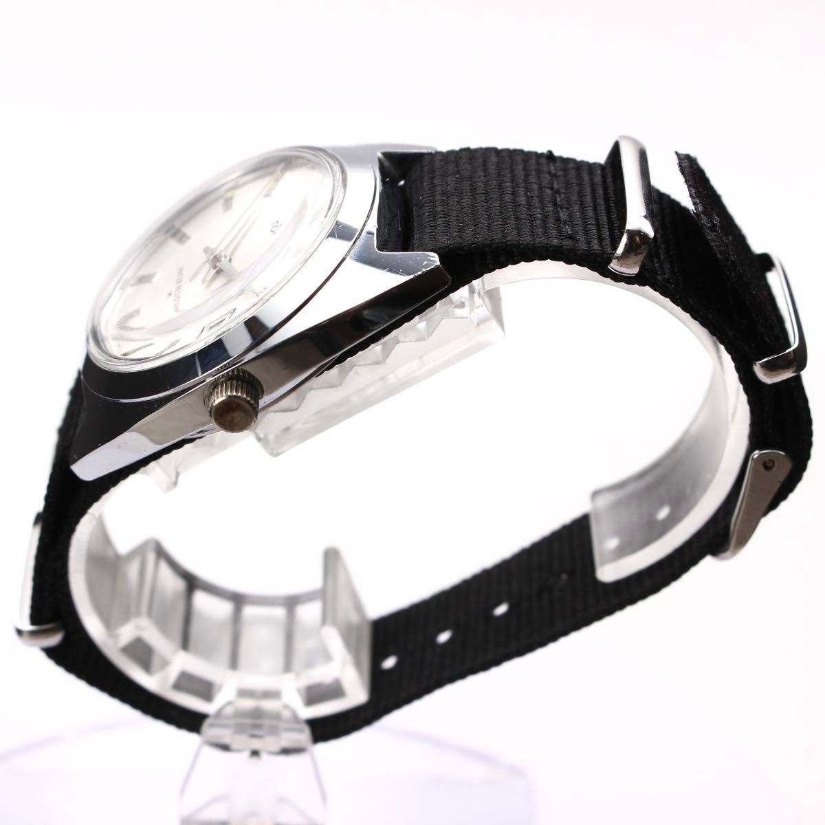 Seiko Tomony Hand Winding Watch 5000-7010 Silver Dial Japan Rare
