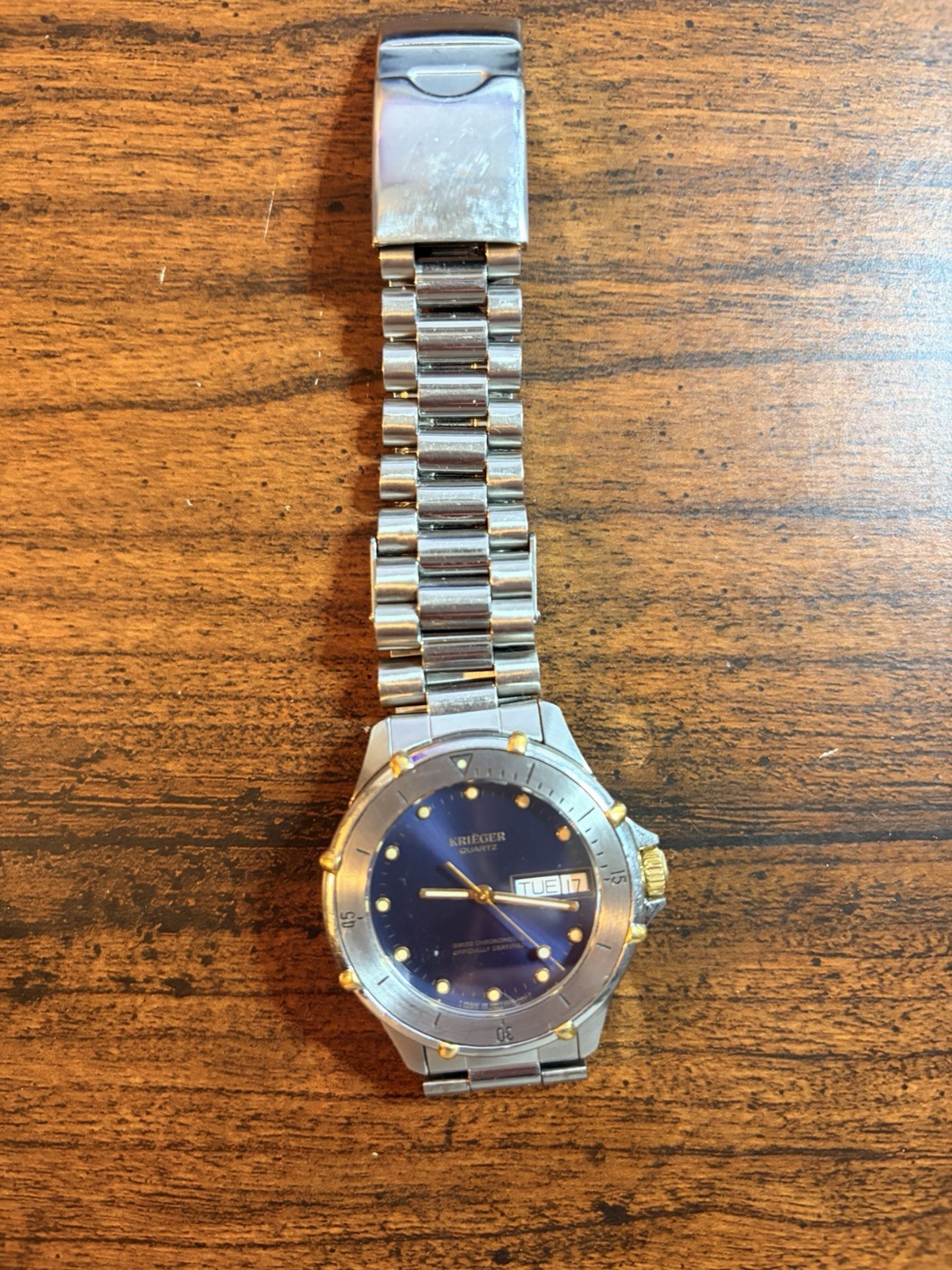 Krieger Quartz Chronometer Watch #036221 with Box & Certificates