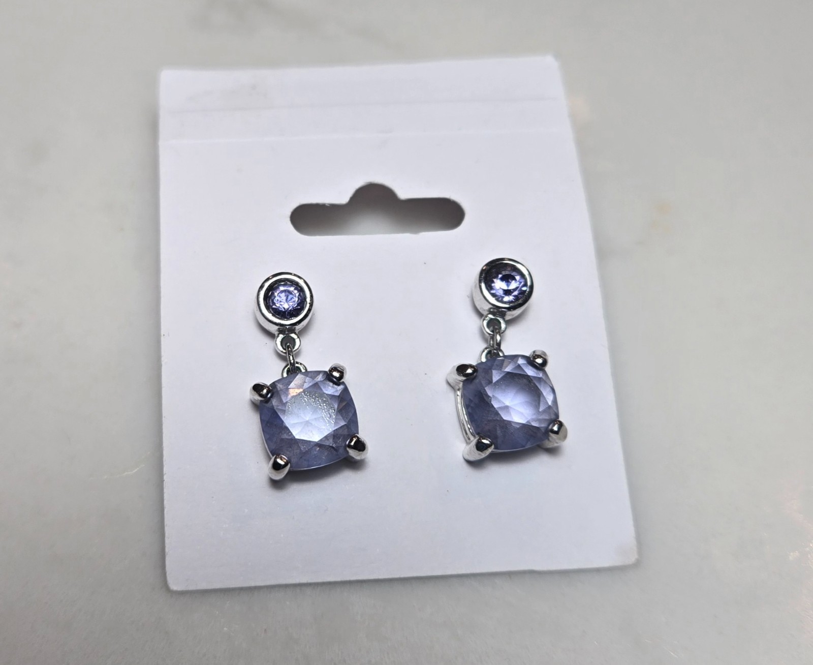 Purple Amethyst Earrings Drops Dangly