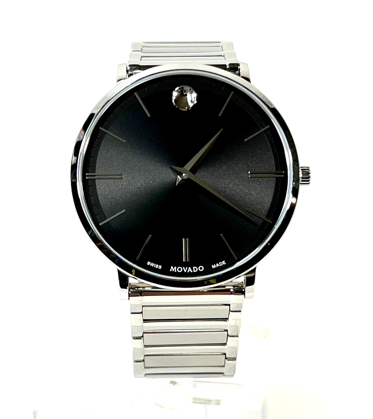 Movado Ultra Slim 40mm Stainless Steel Black Dial Swiss Men’s Watch