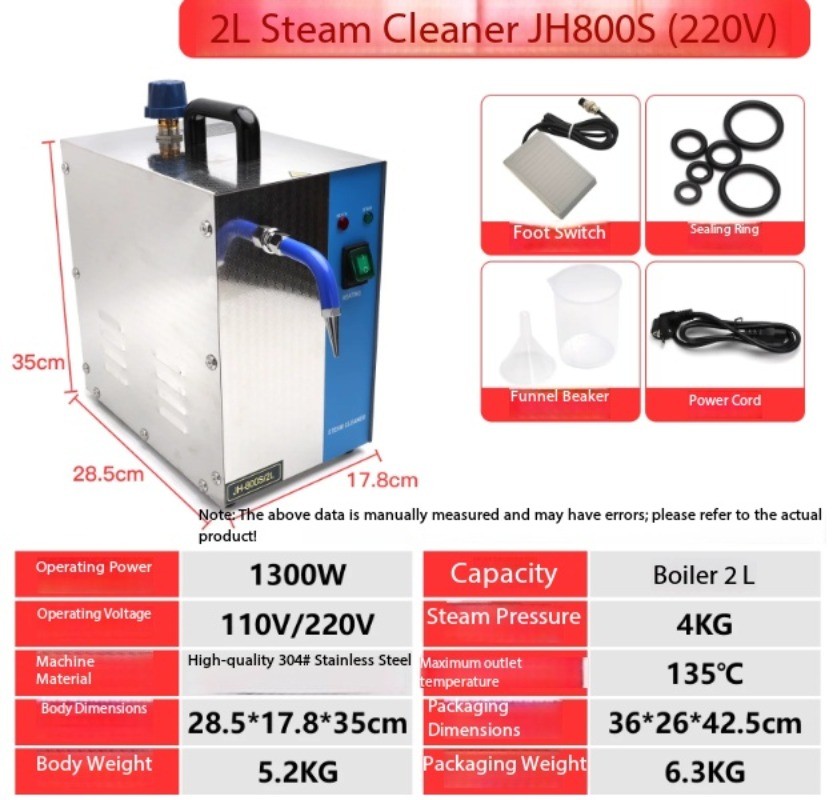 High-Temperature, High-Pressure Steam Cleaner for Jewelry and Accessories
