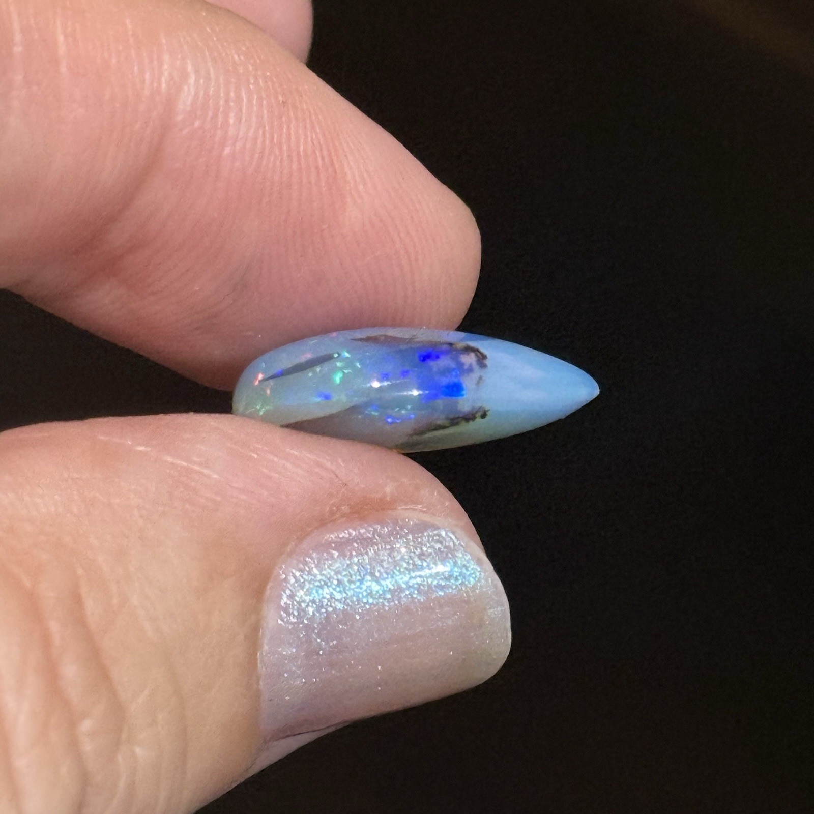 6.25ct 19×12.8×5.7mm Unique Ethiopian Welo Opal Pear Shaped Cabochon Gem