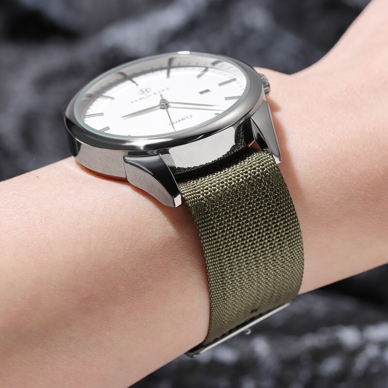 High quality nylon watch band canvas watch strap single pass 20 22mm universal