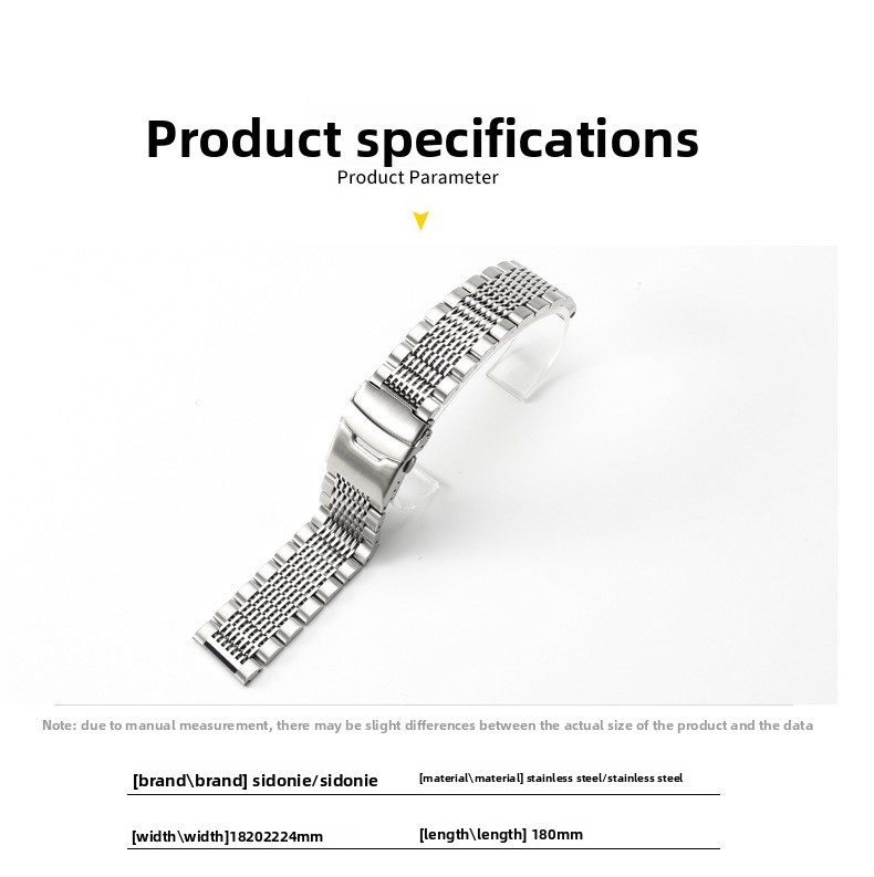 High Quality Solid Stainless Steel Watch Band Strap 18 20 22 24mm with Tools