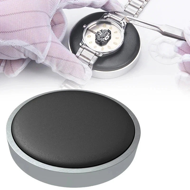 Watch Movement Holder Cushion Pad Leather Tool for Repair, 70mm Size