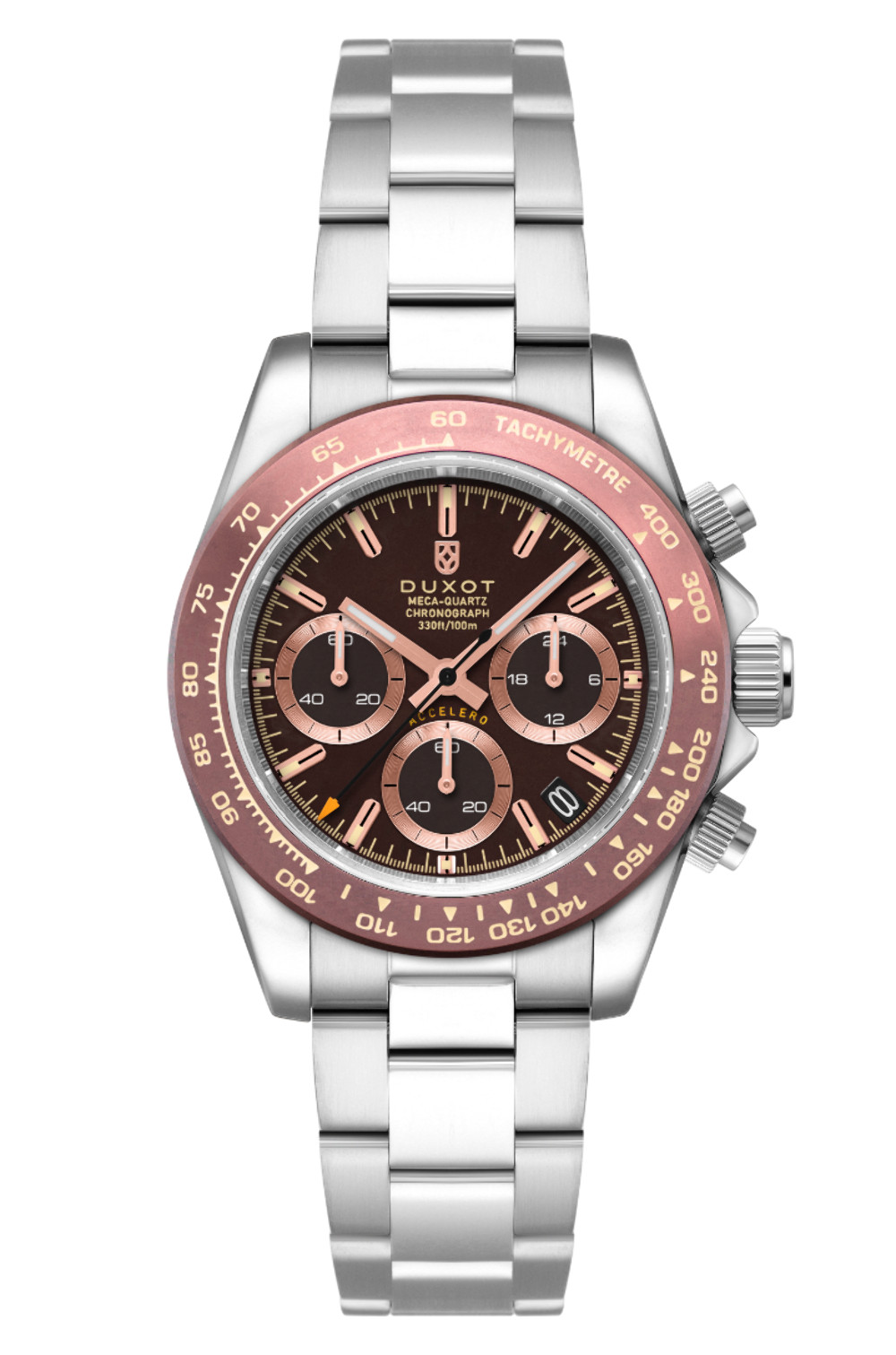 Duxot Accelero Stainless Steel 40mm Japanese Quartz Wristwatch DX-2065-44