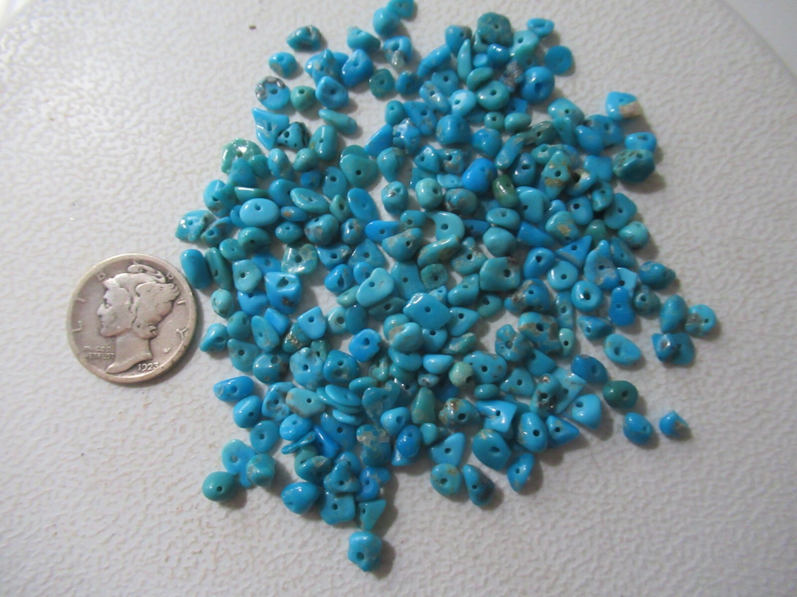SLEEPING BEAUTY TURQUOISE DRILLED NUGGETS 1/2 OZ 3mm X 2mm to 7mm X 4mm #547