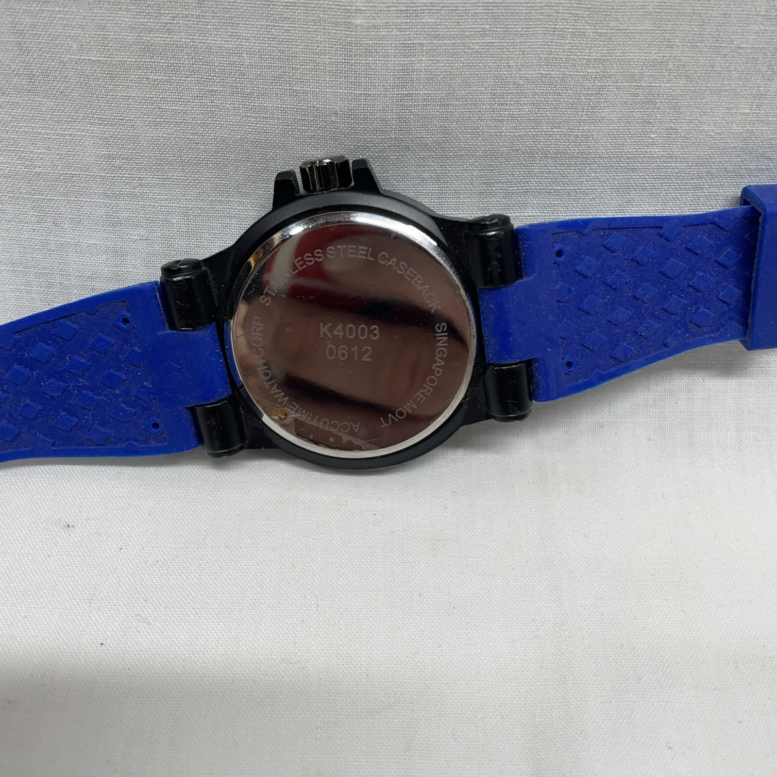 ACCUTIME WATCH CORP K40030612 Blue Plastic Band