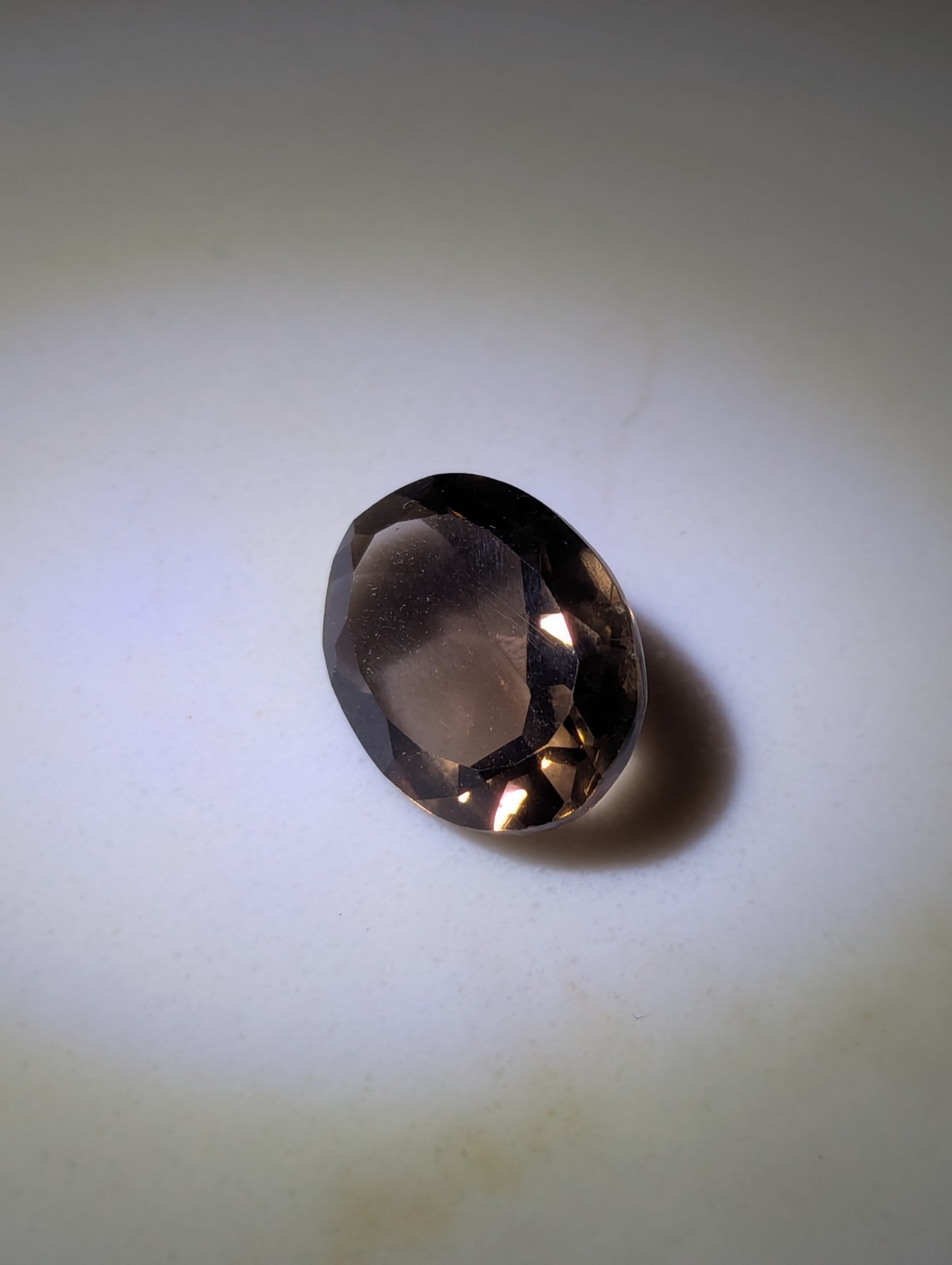 7.85 ct Oval Cut Smokey Topaz Quartz Gemstone