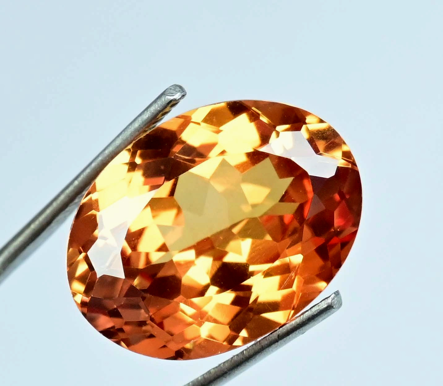20.00 Ct Natural Imperial Topaz Untreated Certified Oval Flawless Loose Gemstone