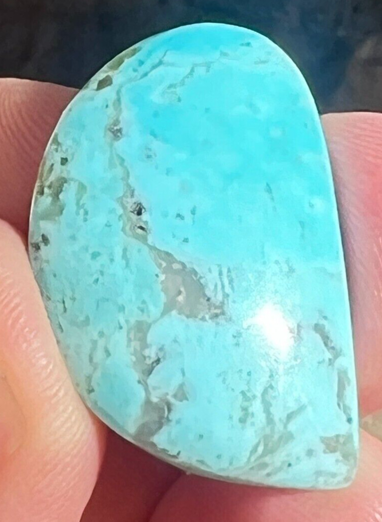 25cts Authentic Blue KINGMAN TURQUOISE Handmade Cab