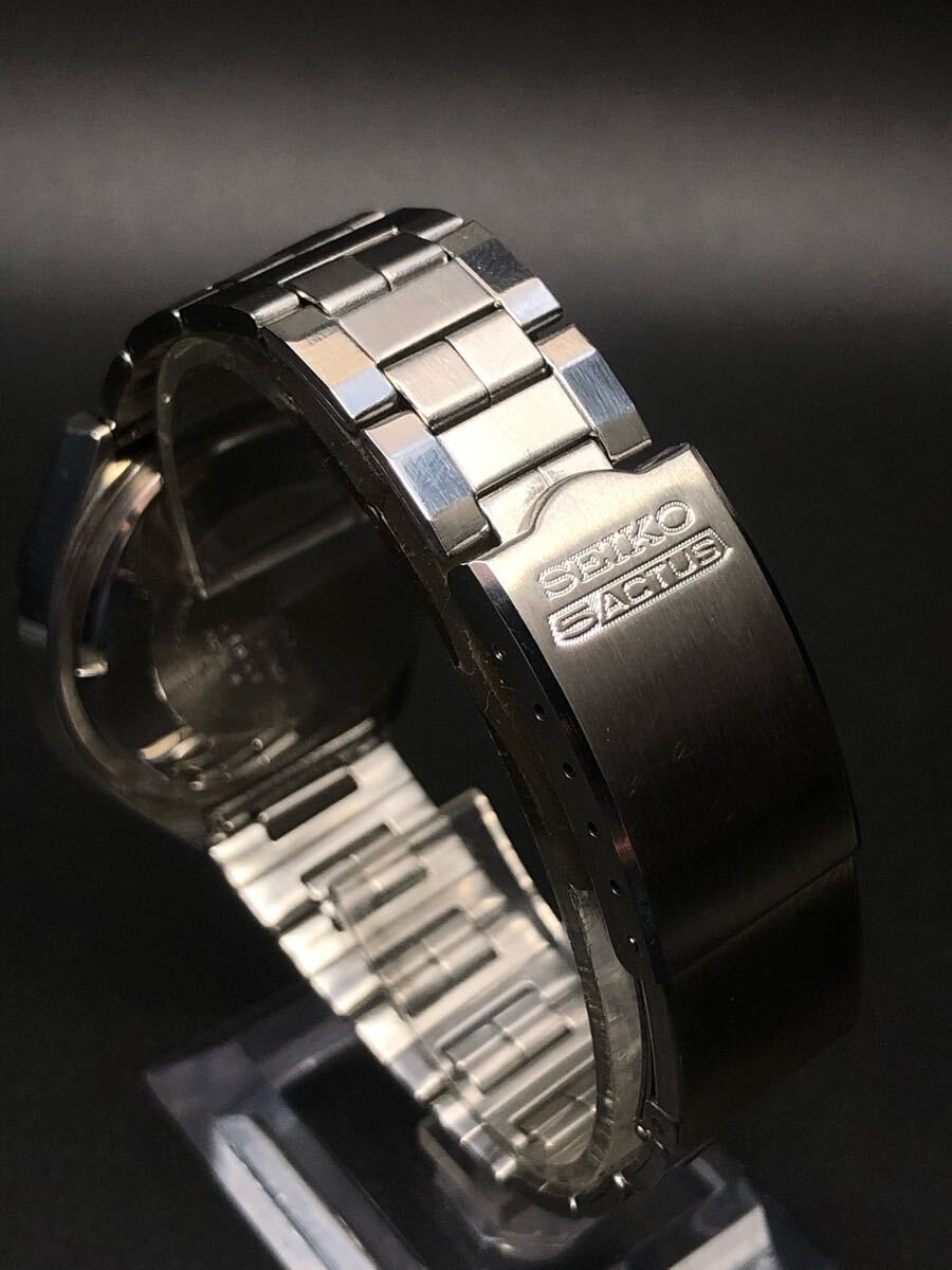 [B1P] SEIKO 5 Actus Faceted Cut Glass 1975 Vintage Automatic Watch [y7x]