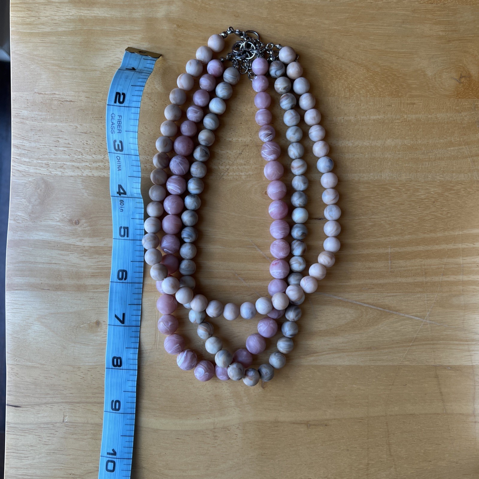 Premier Designs Choker Necklace Beige & Light Rose NIB